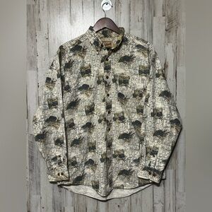 Vintage Woolrich Fishing‎ Long Sleeve Large
